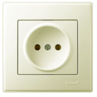 Розетка без заземления Lezard Lesya, крем (705-0303-121)